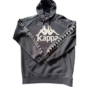 Kappa Omini Logo Tape Pullover Hoodie Black XL Streetwear RN 174934